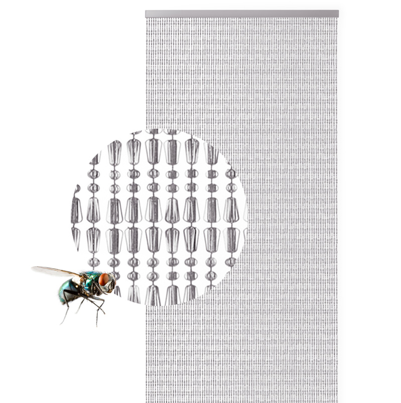 Alternative view of Fliegenvorhang Silber 80 x 220 cm