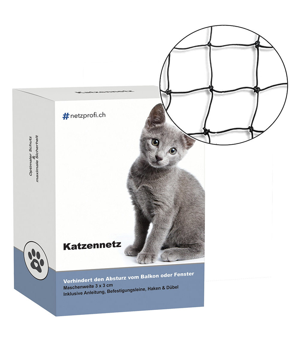 Alternative view of Katzennetz 8 x 3 m - Drahtverstärkt