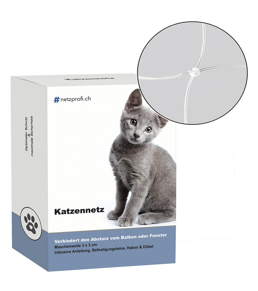 Alternative view of Katzennetz 4 x 3 m - Transparent