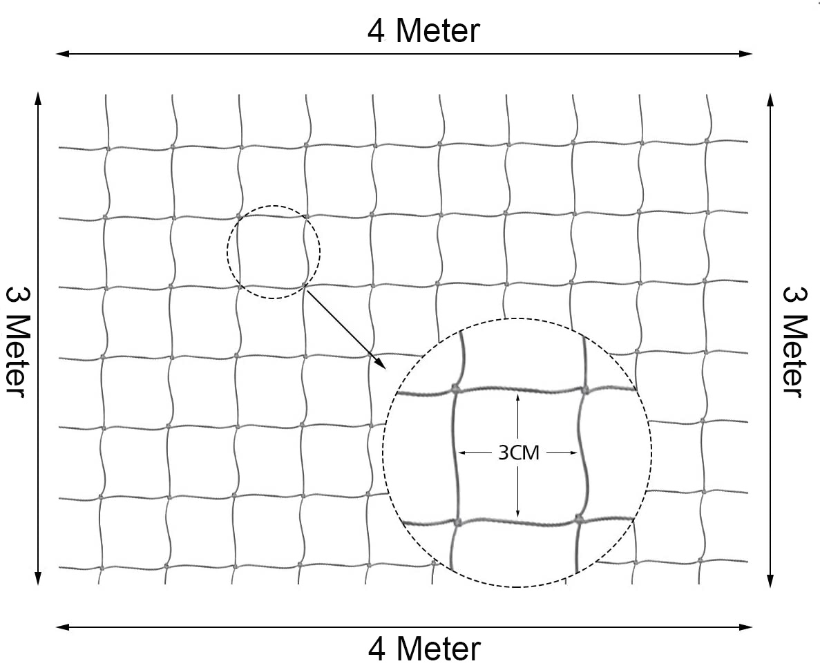 Katzennetz 4 x 3 m - Transparent – Bild 6