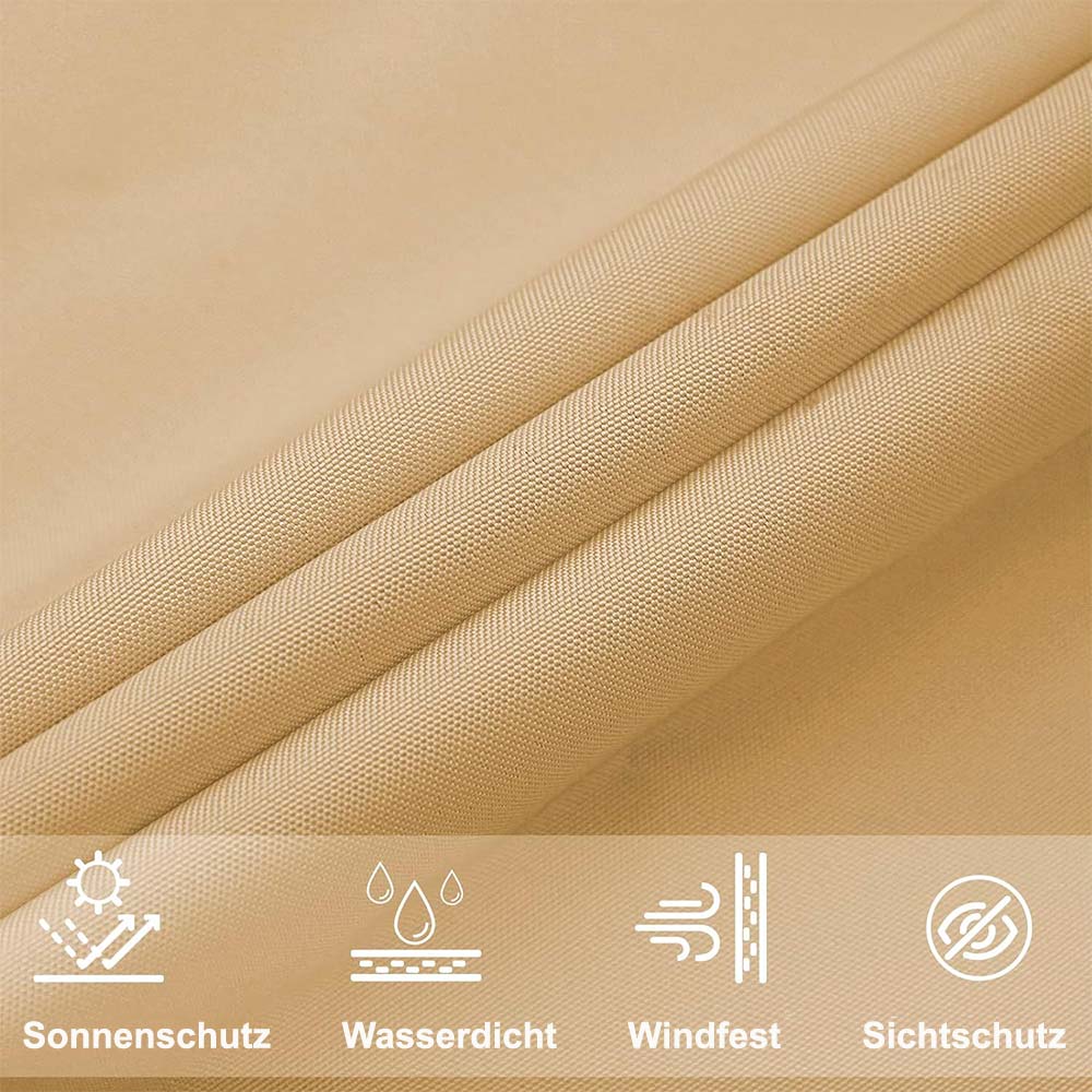 Sonnensegel 3 x 4 Meter Sand – Bild 5